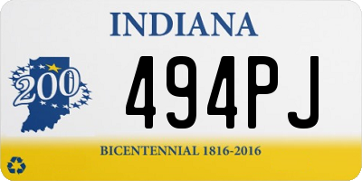 IN license plate 494PJ