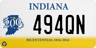 IN license plate 494QN