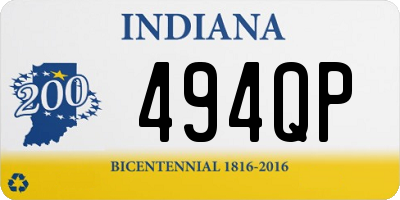 IN license plate 494QP