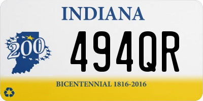 IN license plate 494QR