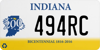 IN license plate 494RC