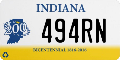 IN license plate 494RN