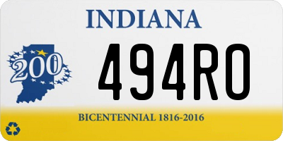 IN license plate 494RO