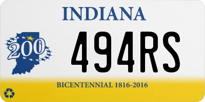 IN license plate 494RS