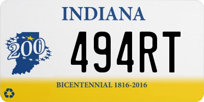 IN license plate 494RT