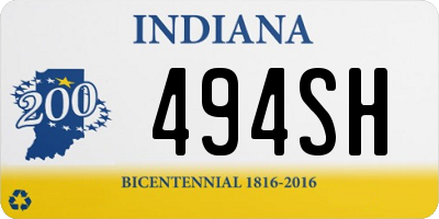 IN license plate 494SH