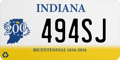 IN license plate 494SJ