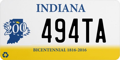 IN license plate 494TA