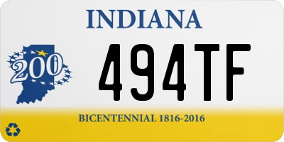 IN license plate 494TF