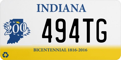 IN license plate 494TG