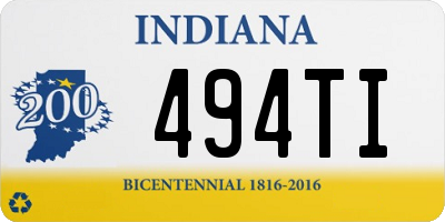 IN license plate 494TI