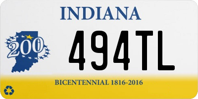 IN license plate 494TL