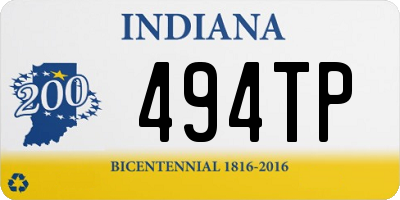 IN license plate 494TP