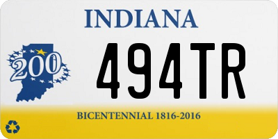 IN license plate 494TR