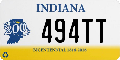 IN license plate 494TT