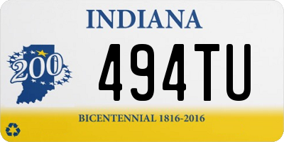 IN license plate 494TU