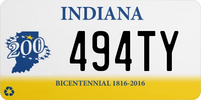 IN license plate 494TY