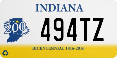 IN license plate 494TZ