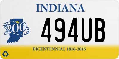 IN license plate 494UB