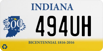 IN license plate 494UH