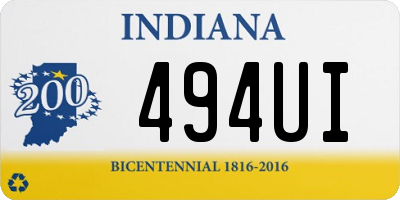 IN license plate 494UI