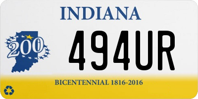 IN license plate 494UR