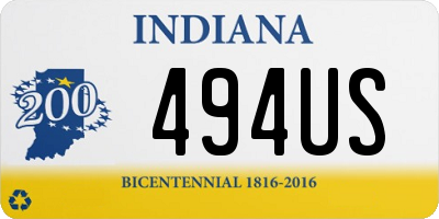 IN license plate 494US