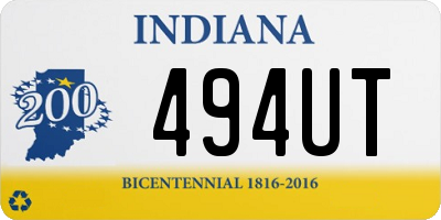 IN license plate 494UT