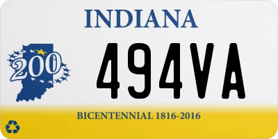 IN license plate 494VA