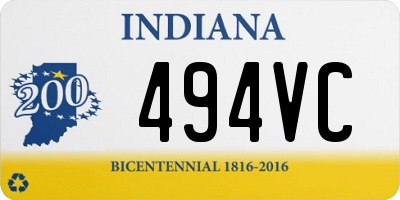 IN license plate 494VC