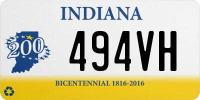 IN license plate 494VH