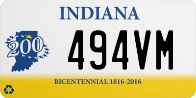 IN license plate 494VM