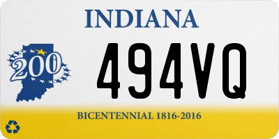 IN license plate 494VQ