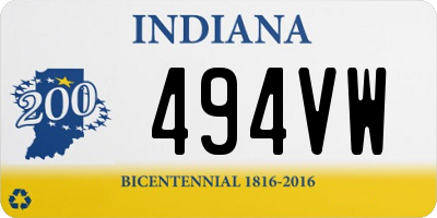 IN license plate 494VW