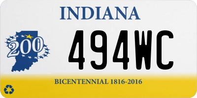 IN license plate 494WC