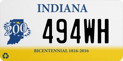 IN license plate 494WH