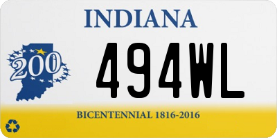 IN license plate 494WL