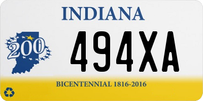 IN license plate 494XA