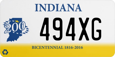 IN license plate 494XG