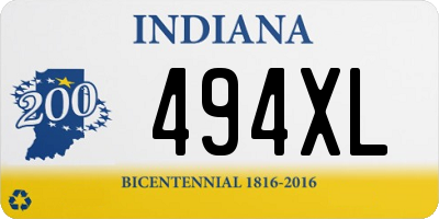 IN license plate 494XL