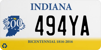 IN license plate 494YA