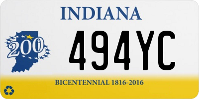 IN license plate 494YC