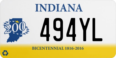 IN license plate 494YL