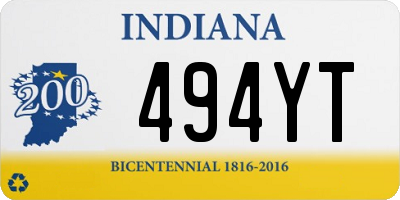 IN license plate 494YT