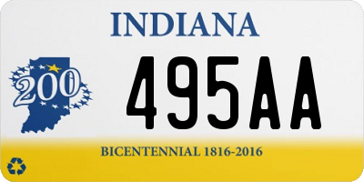 IN license plate 495AA