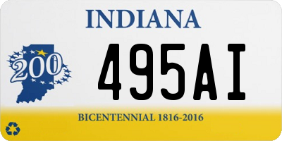 IN license plate 495AI