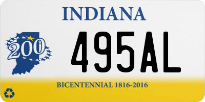 IN license plate 495AL