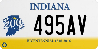 IN license plate 495AV