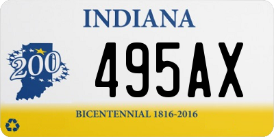 IN license plate 495AX