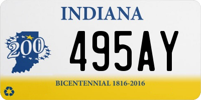 IN license plate 495AY